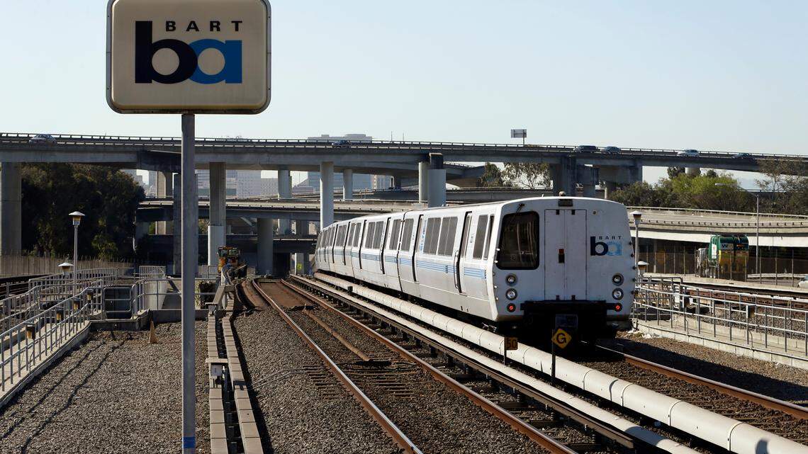 A Bay Area Rapid Transit train leaves the station in Oakland, Calif. (AP Photo/Ben Margot, File)
