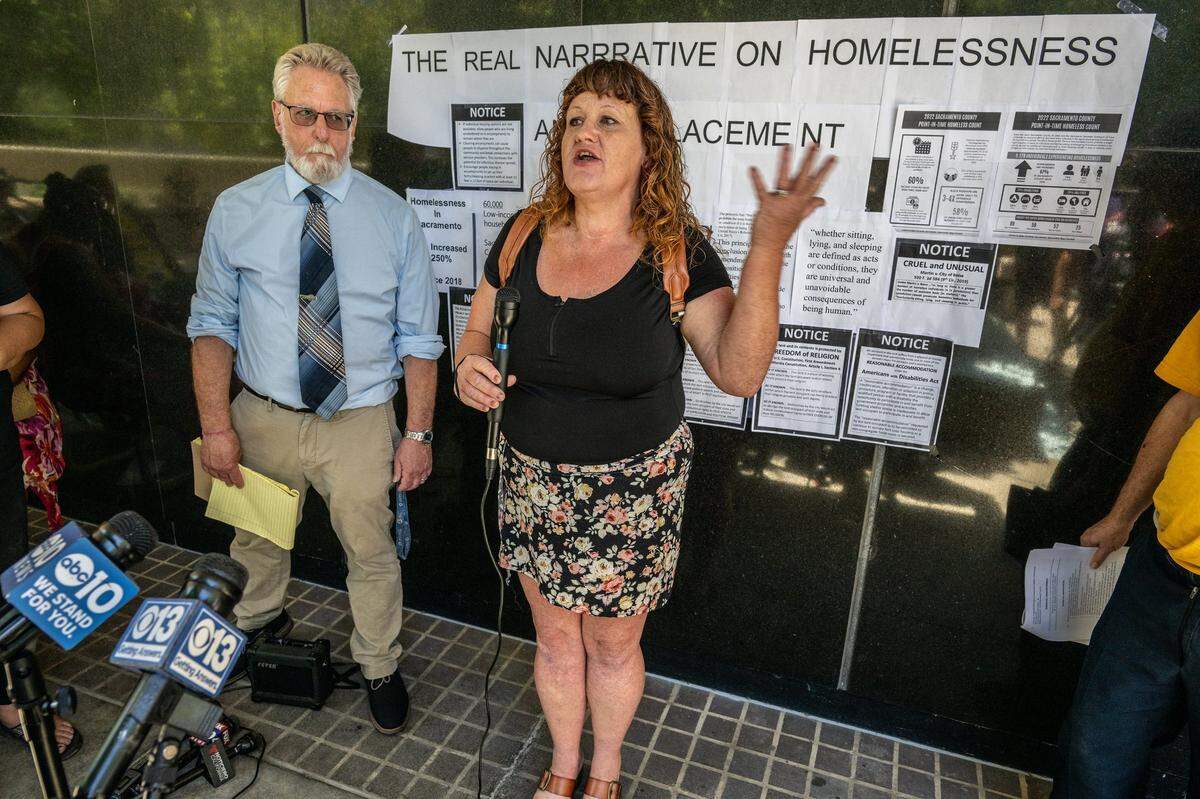 Jenny Welles said the system is broken as she spoke about finally getting out of homelessness after 23 years in the foster care system. She spoke at a press conference Tuesday denouncing a letter that was sent by Sacramento Superior Court Judge Michael G. Bowman to Sacramento Mayor Darrell Steinberg and City Council asking for the homeless to be cleared around the courthouse.