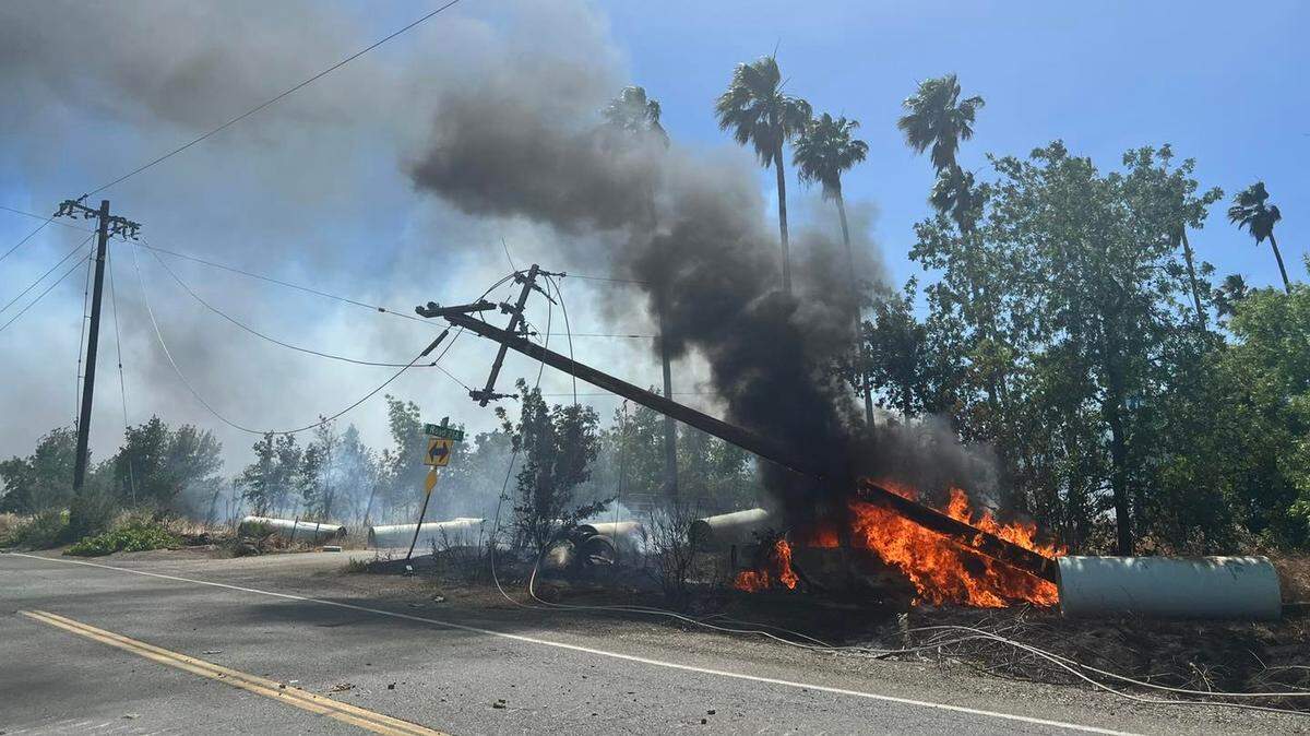 More than 1,100 households in Yolo County are still without power Friday morning, after a small grass fire near Esparto caused by a car crash and downed power line.