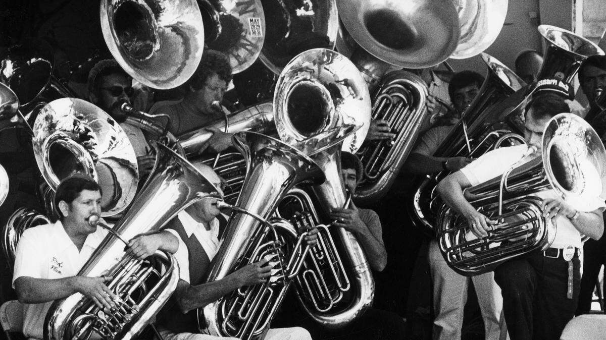 Musicians perform in a 1982 Sacramento Bee photograph from the Center of Sacramento History's exhibit on the heyday of the Sacramento Jazz Jubilee. The exhibit will be part of the Sacramento Archives Crawl on Saturday.