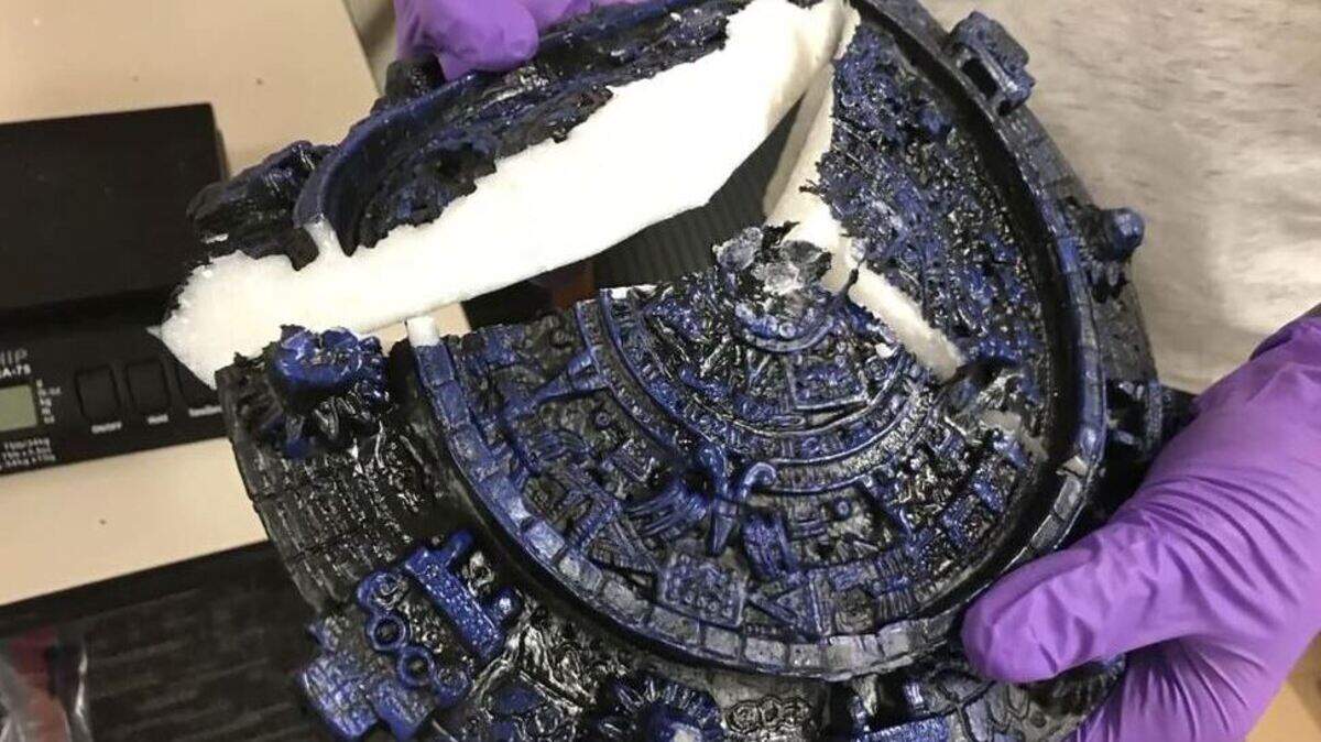 Nine people in a California smuggling ring face charges they disguised meth as Aztec calendar wheels and other sculptures in a shipment to Hawaii, federal authorities say.