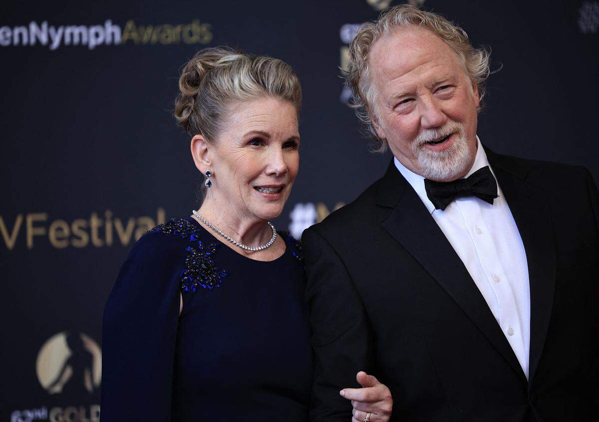 Actor Timothy Busfield and his wife actress Melissa Gilbert pose during a photocall for the Golden Nymph Awards ceremony of the 62nd Monte-Carlo Television Festival in the principalty of Monaco on June 20, 2023. Busfield was accused of sexual abuse in 2026.