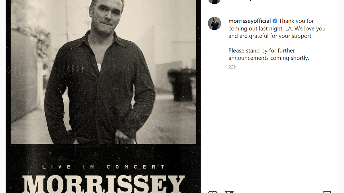 Morrissey fans are upset the musician abruptly canceled a show after performing only a handful of songs in California.