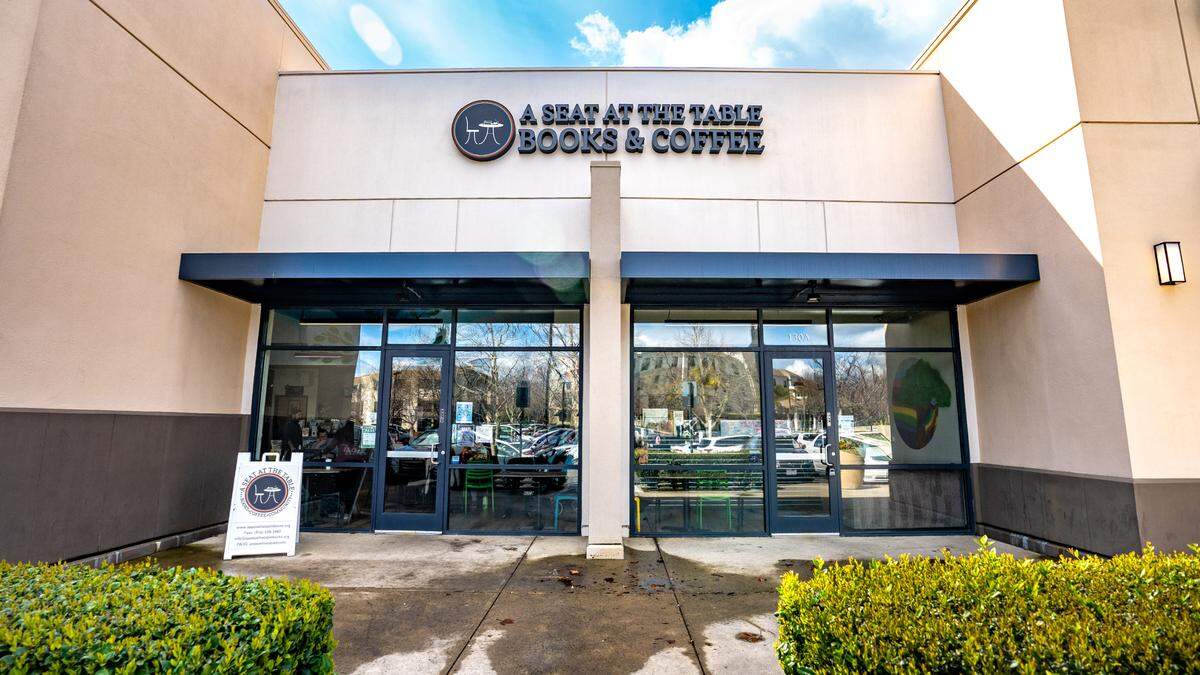 A Seat at the Table Books & Coffee is an independent bookseller located in an Elk Grove retail center on Laguna Springs Drive.