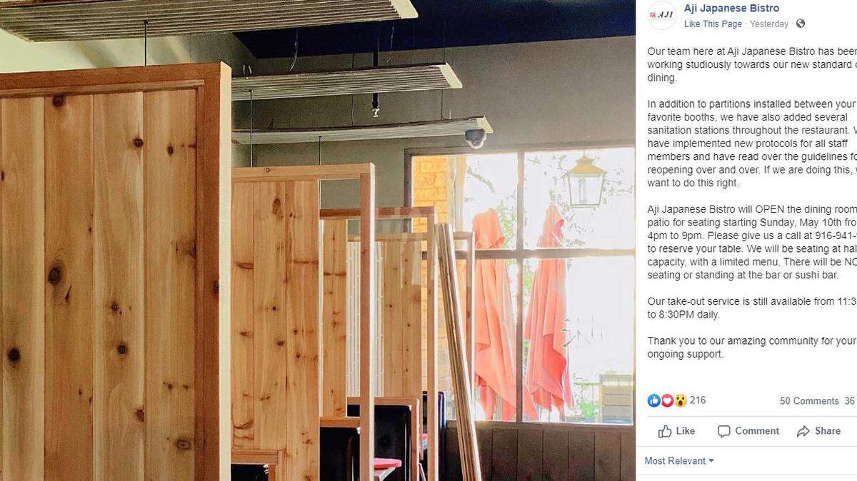 Aji Japanese Bistro will close at El Dorado Hills Town Center on May 31, 2024.