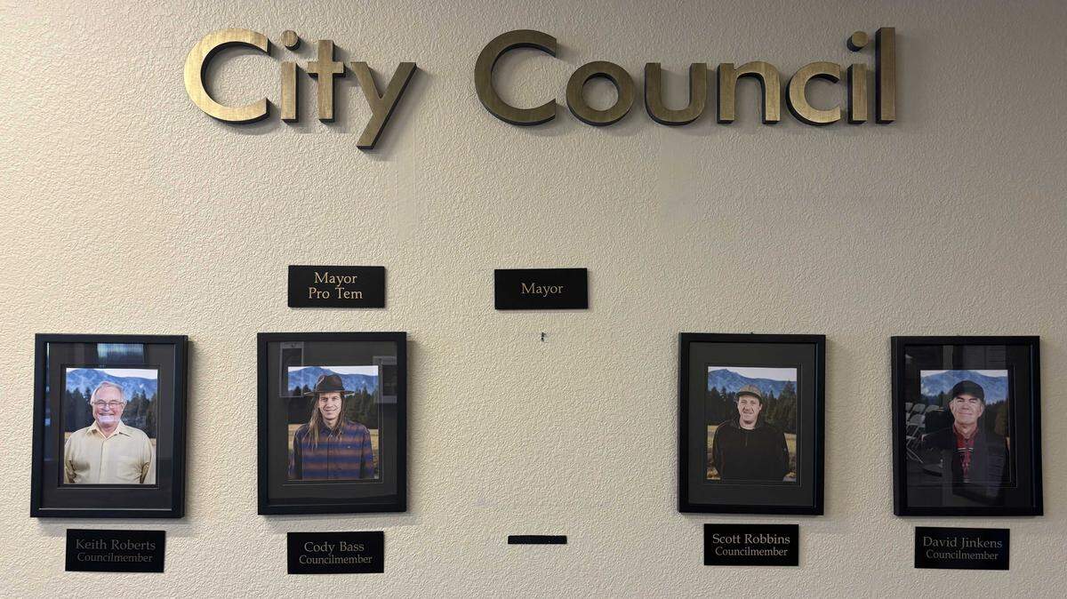The picture of former South Lake Tahoe Mayor Tamara Wallace, as of Tuesday, Oct. 21, 2025, was no longer on a wall of pictures showing the rest of the city councilmembers just outside the City Council chambers. Wallace resigned Oct. 13 after she publicly admitted to stealing from a church.