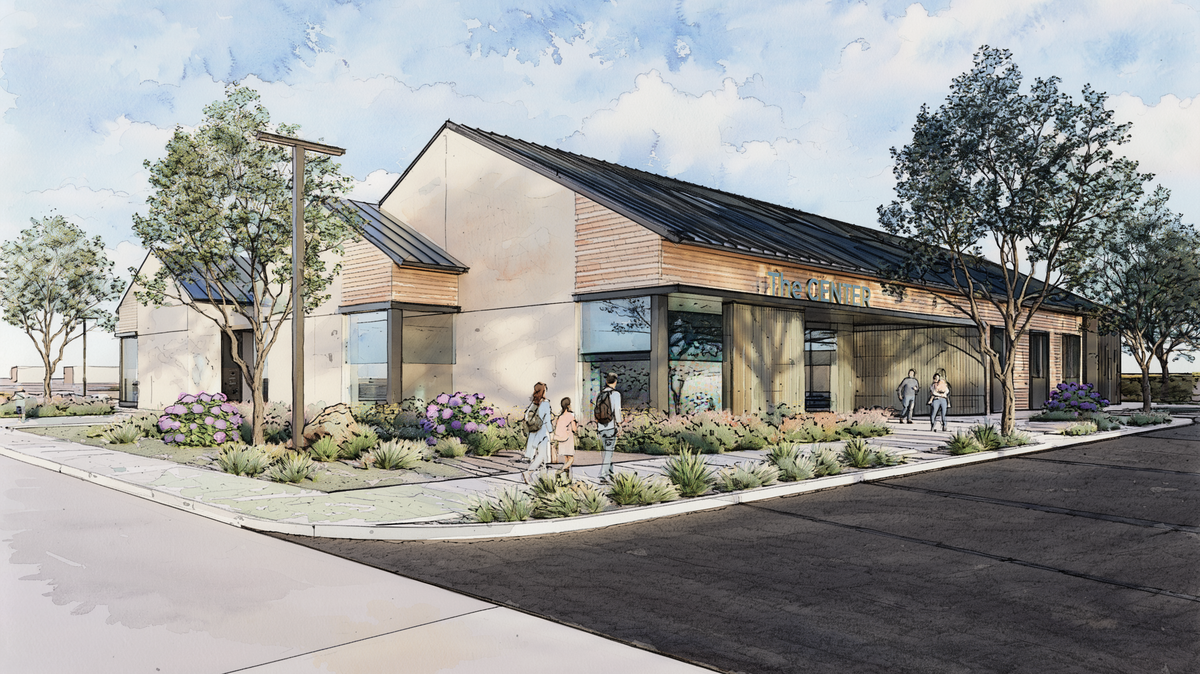 A rendering of Elk Grove’s future homeless shelter created by NJA Architecture.