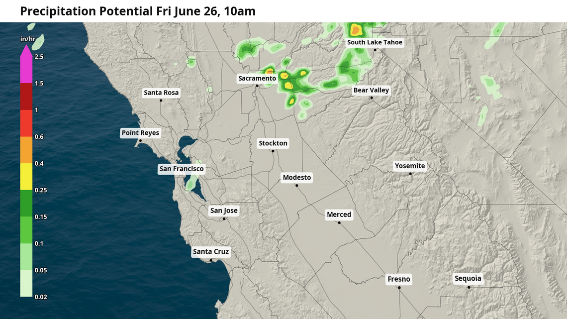 Cold front to bring clouds to Central Valley Friday, below average weekend highs