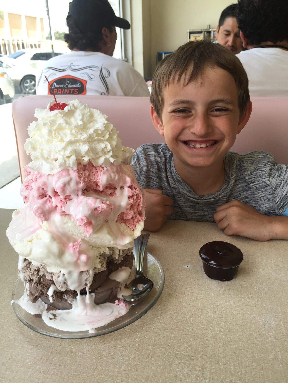 Wyland, pictured with an ice cream sundae in 2018. He would have turned 16 this week.