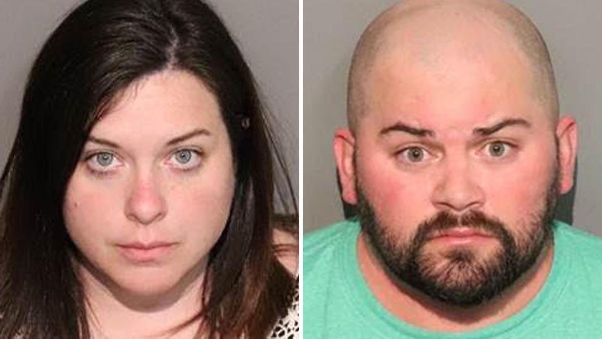 Lindsay and Jordan Piper are seen in booking mugshots provided by the Placerville Police Department. The father and stepmother of Roman Lopez were arrested Thursday, Feb. 4, 2021, in connection with the 2020 death of the 11-year-old. Both have been convicted of murder.