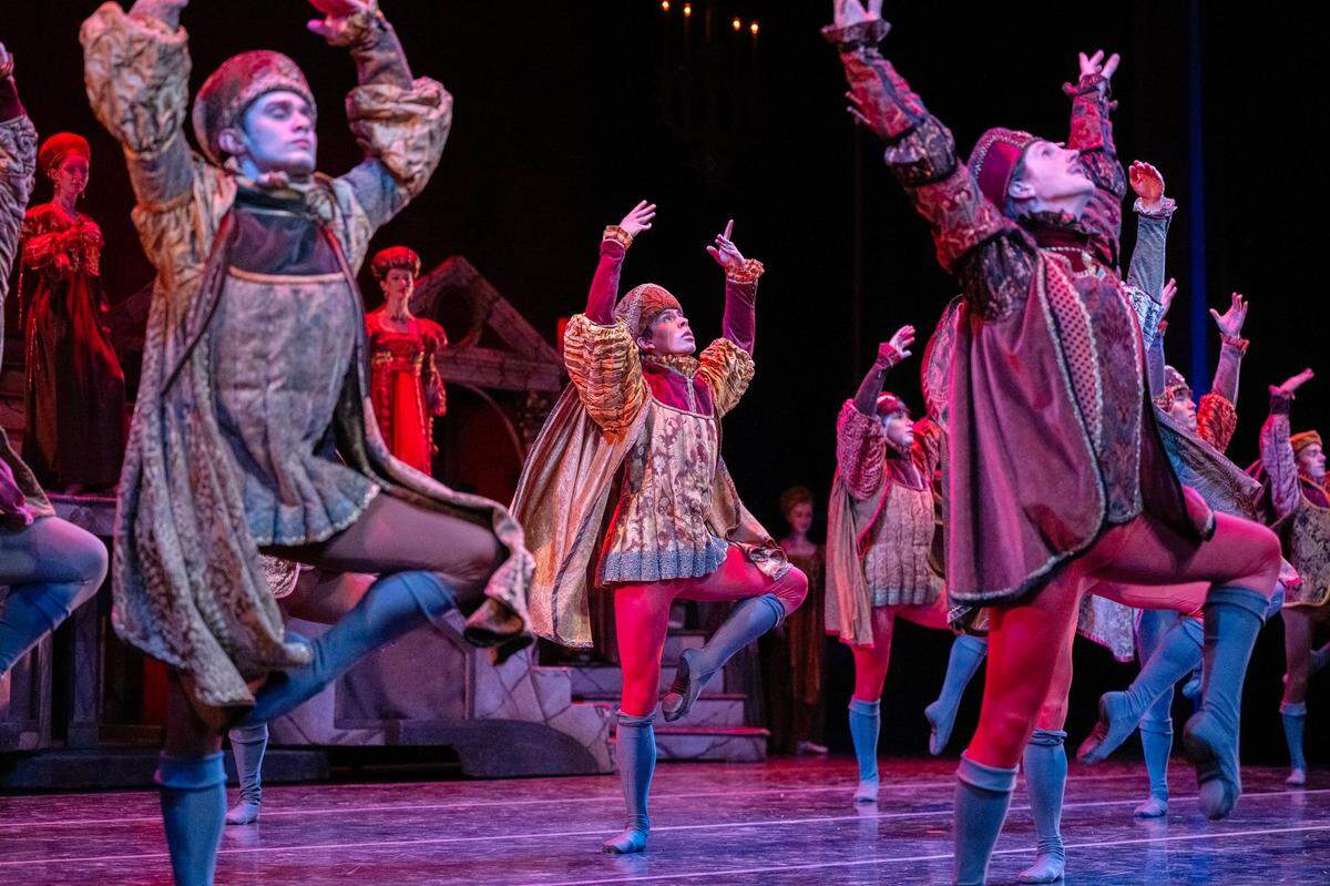 Dancers of the Sacramento Ballet perform in “Romeo & Juliet” during a dress rehearsal on Feb. 12, 2025, at the SAFE Credit Union Performing Arts Center.