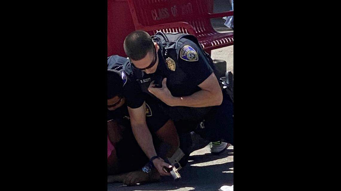 A California high school student pulled out a loaded handgun during a fight at lunchtime, police officials said. (Photo from Stockton Police Department)