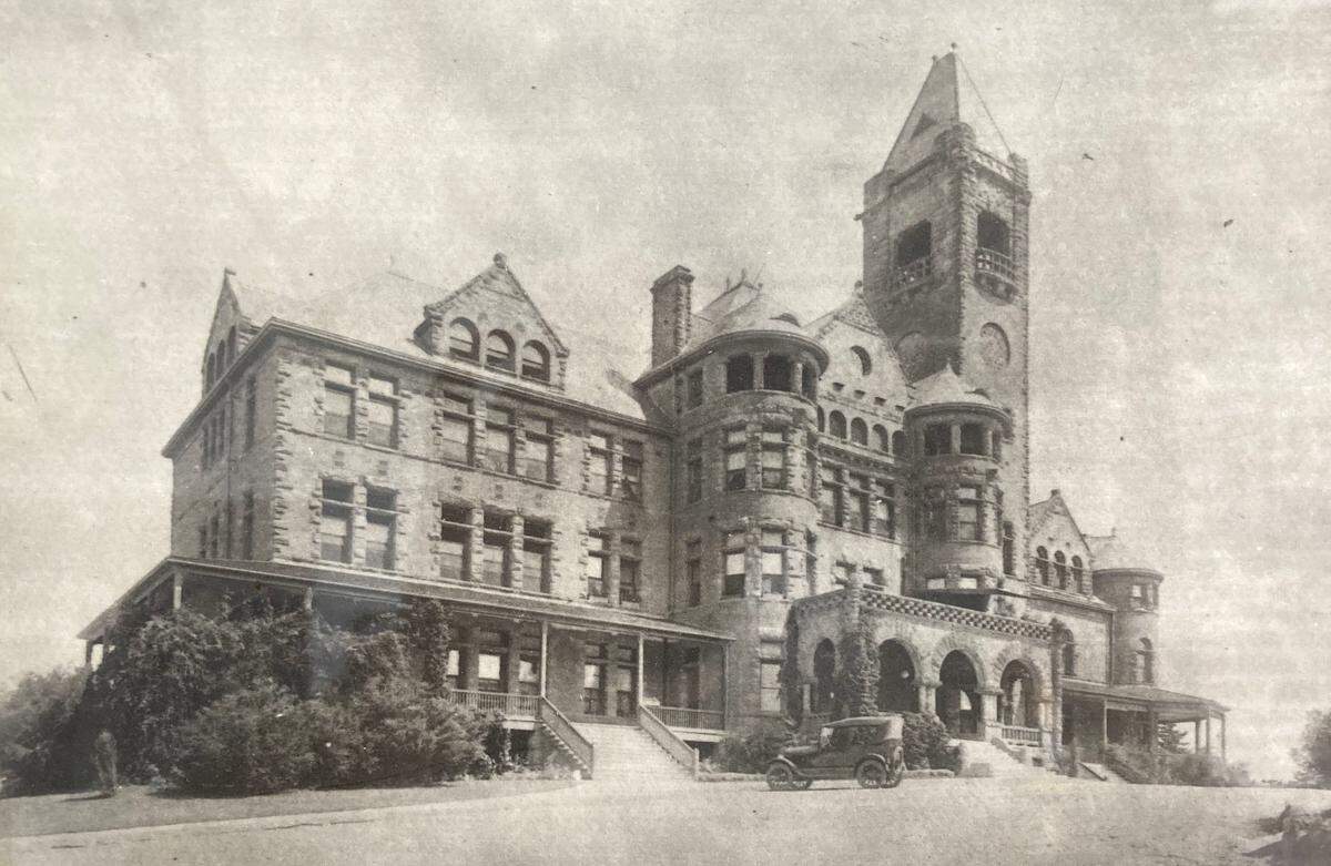 The Preston Castle in the 1920s, when the 47,000-square-foot, 77-room brick building was still used to house youth inmates.
