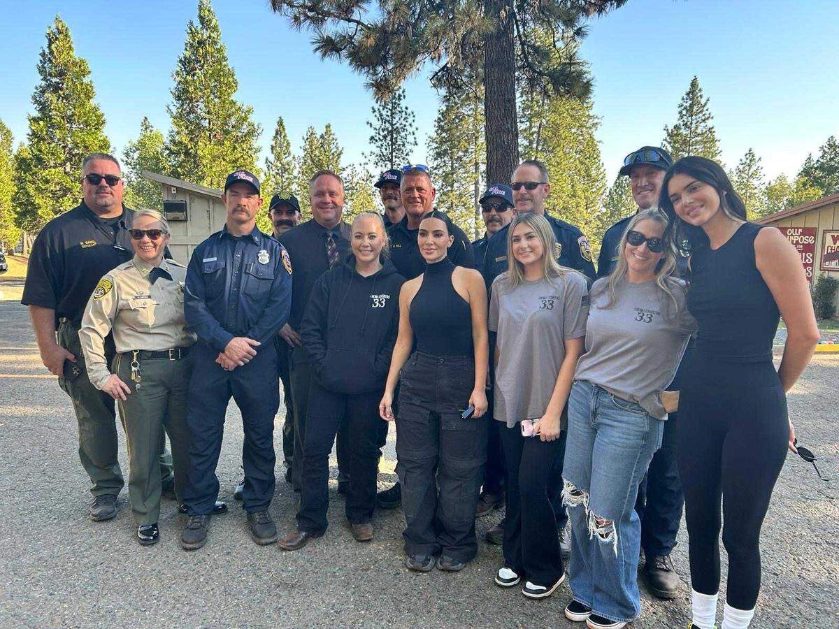 Celebrity Kim Kardashian visited Crew 3, Crew 5 and Pine Grove Youth Conservation Camp at the Growlersburg Conservation Camp to learn more about the fire programs operated by the California Department of Corrections and Rehabilitation.&nbsp;