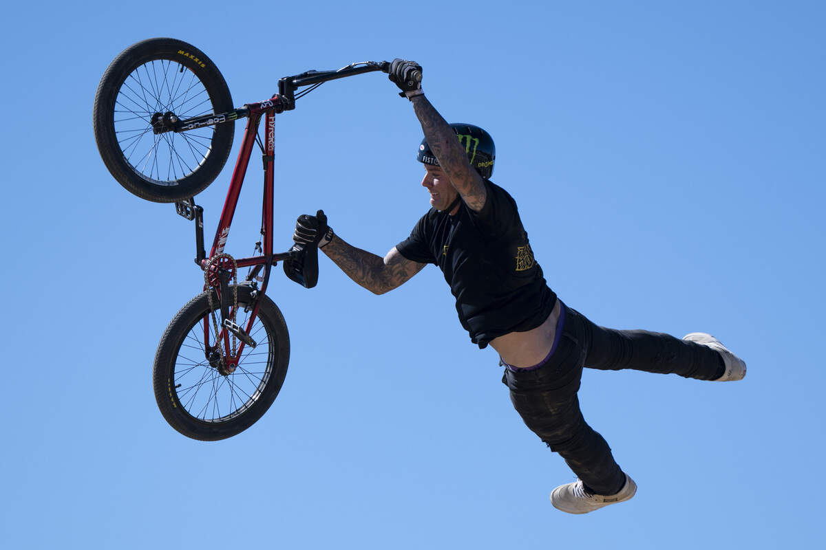 Jaie Toohey, of Australia, competes during the Stake BMX Dirt Best Trick event as a part of X Games Sacramento at Cal Expo in Sacramento on Sunday, June 28, 2026.