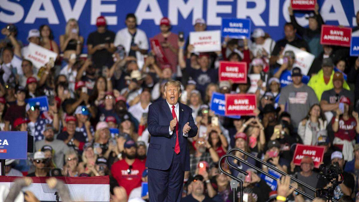 Former President Donald Trump at a rally last month in Minden, Nev.