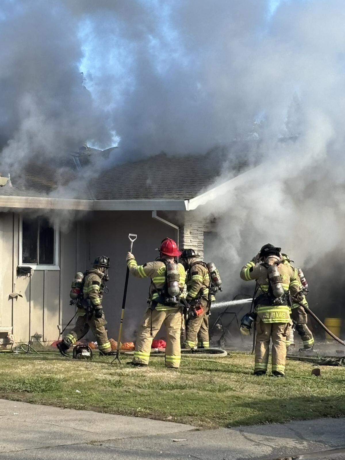 The fire caused by a fried turkey fire in Carmichael on Thanksgiving, Nov 28, 2024. Sacramento Metropolitan Fire District responded to the fire at 10:40 a.m.