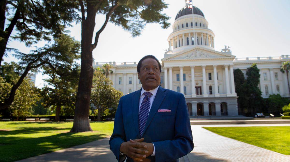 Larry Elder, a longtime talk radio host, is on columnist Gordon Mullin's short list.