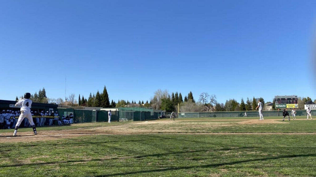 Granite Bay infielder Brett Ott (4) faces Placer pitcher Jake Graham (17) Tuesday afternoon. No. 8 Granite Bay beat No. 9 Placer 11-1.