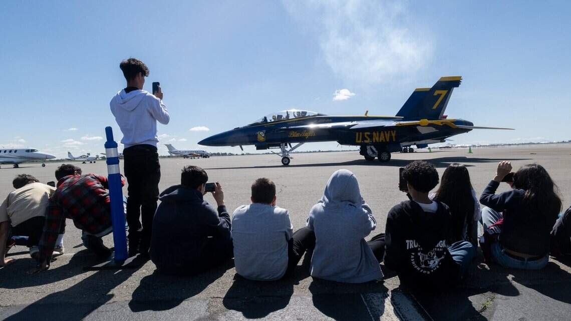 See Sacramento-area teacher suit up for flight in Blue Angels F/A-18 fighter jet