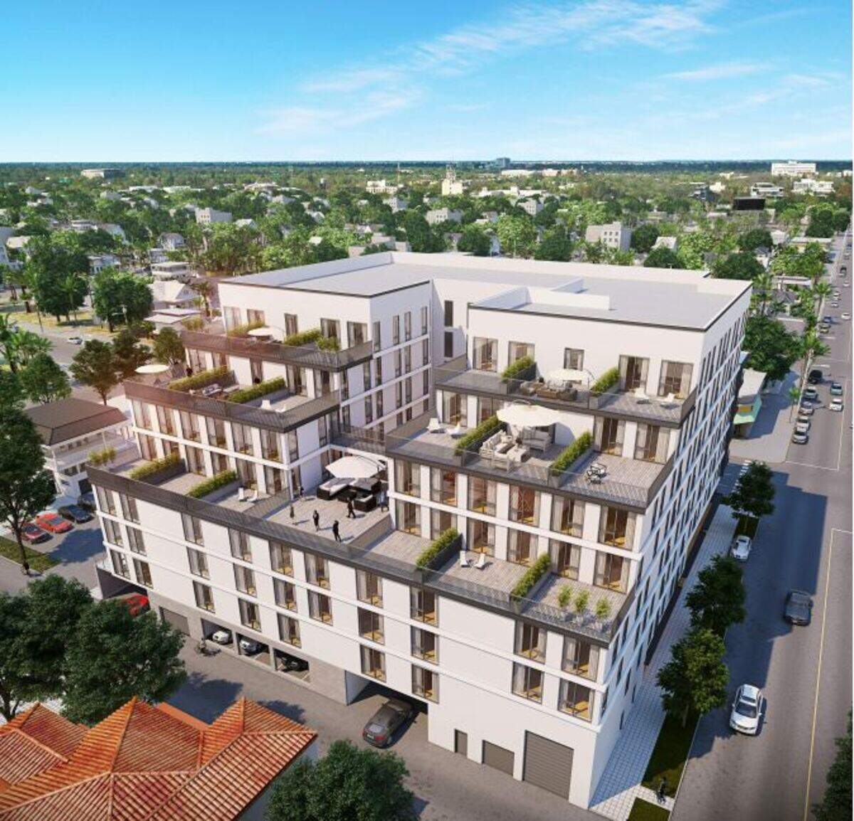 A rendering of Cascade, an 8-story, mixed-use apartment building in the planning stages at 17th and I streets in Sacramento.