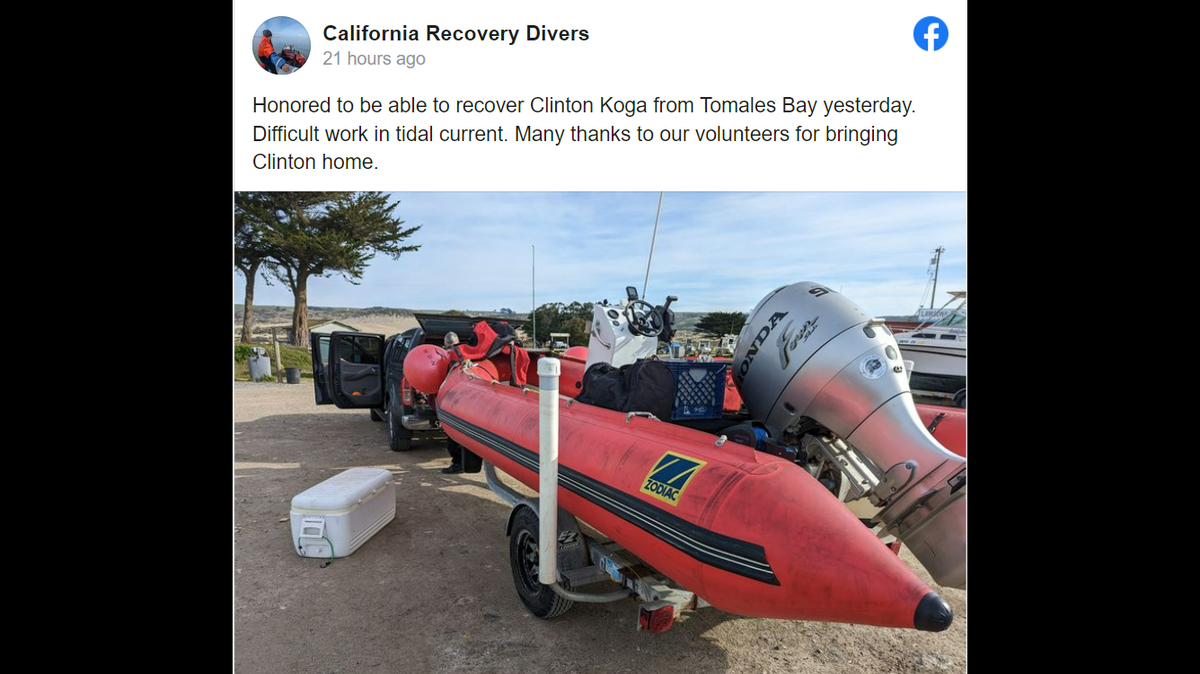 A man who vanished while on a fishing trip with friends was found dead, California authorities said.