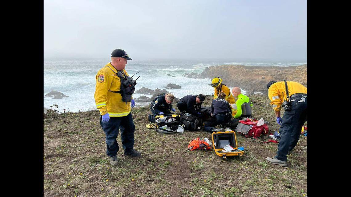 A man died after a boat capsized in rough waters off the California coast, authorities said. 