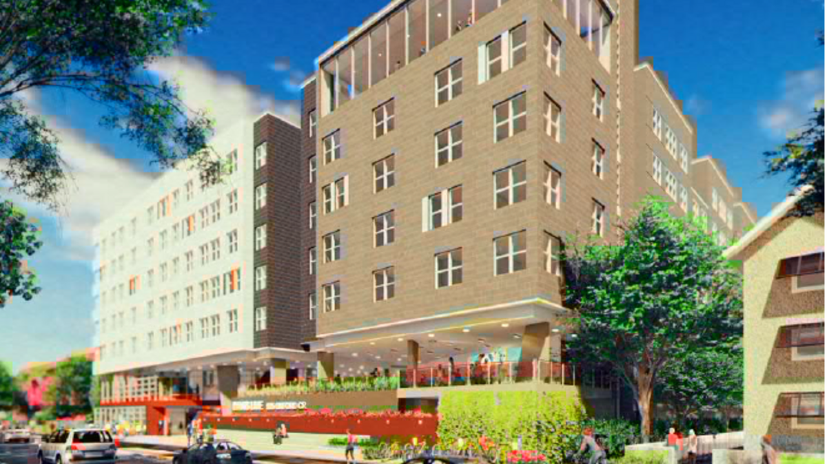 A rendering of the approved Davis Live apartment complex.