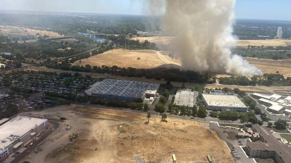 The fire burned 21 acres.