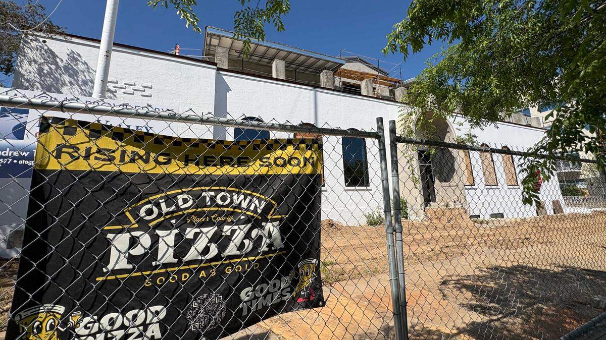 Old Town Pizza’s new location is seen under construction at the former Post Office at 320 Vernon St. in downtown Roseville on Friday, March 20, 2026. The local chain is transforming the 91-year-old building into a three-level restaurant and entertainment space as part of an $8 million project expected to open by August.