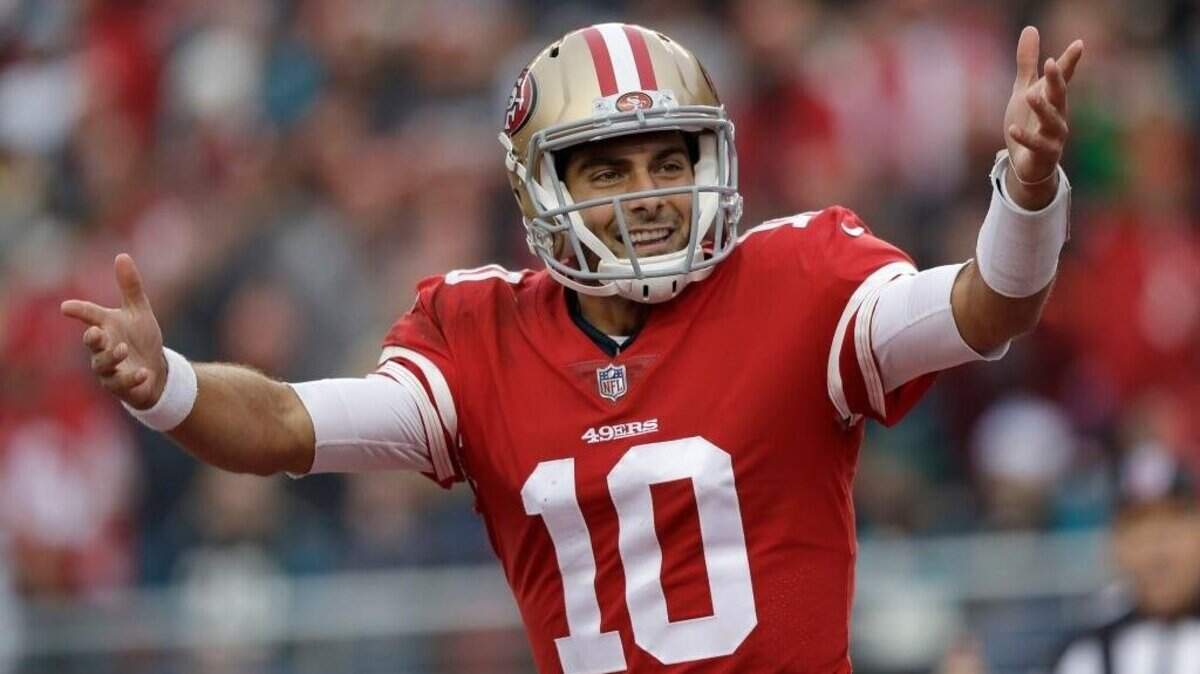 Jimmy Garoppolo won all five of the games he started for the 49ers last season, but the quarterback received just an 83 rating for the "Madden NFL 19" video game Tuesday.