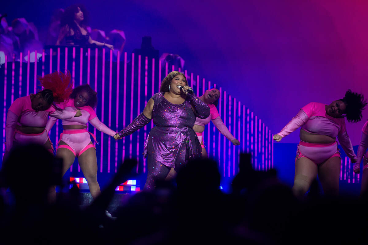 Lizzo sings “2 Be Loved” on The Special 2our at Golden 1 Center on Sunday, May 28, 2023.