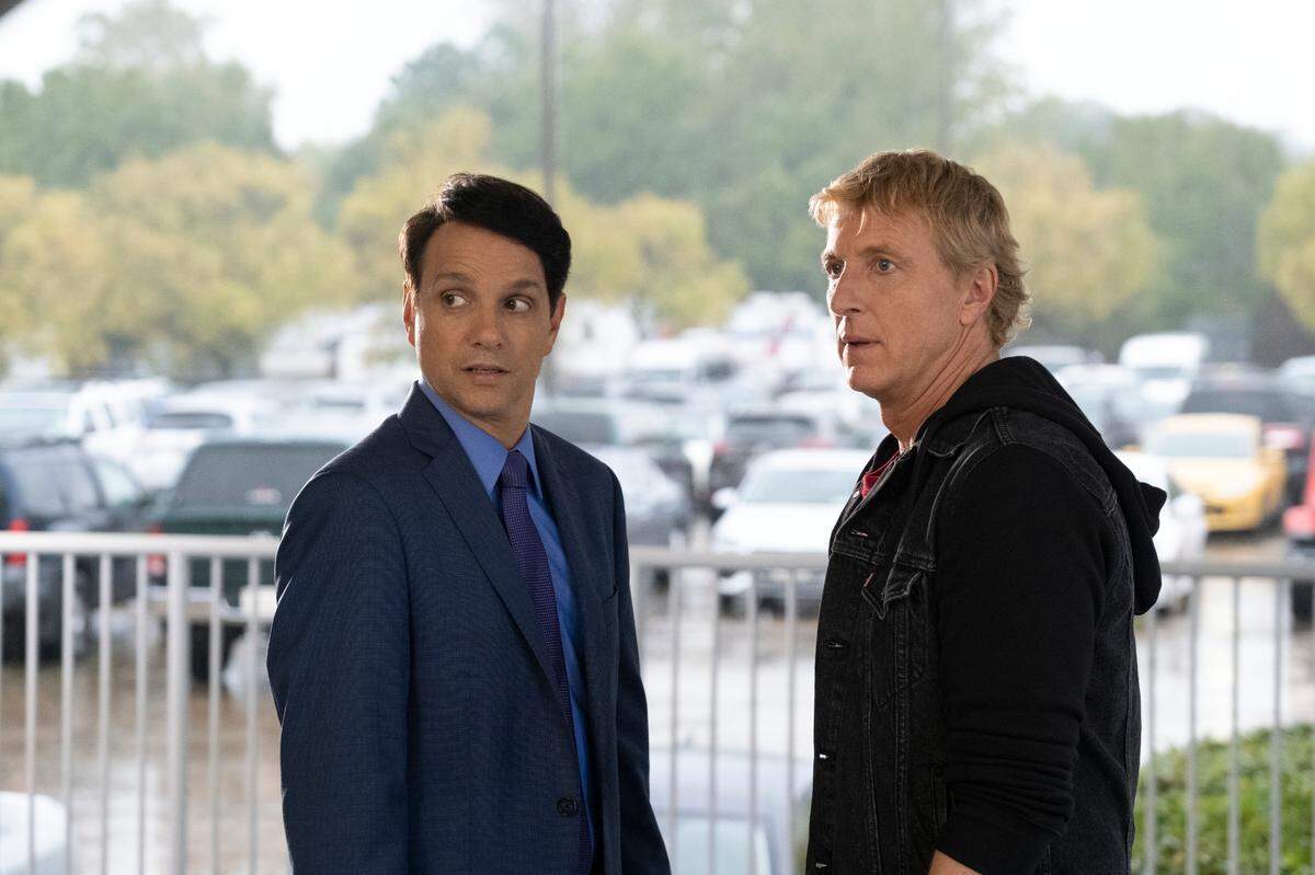 Ralph Macchio, left, and William Zabka in “Cobra Kai.”(Curtis Bonds Baker/Netflix/TNS)
