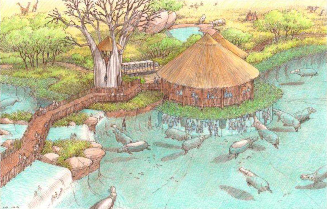 A conceptual rendering shows a Sacramento Zoo exhibit when a move to North Natomas was contemplated. Elk Grove leaders are in exclusive talks with the Sacramento Zoological Society to relocate to the city from William Land Park in Sacramento.