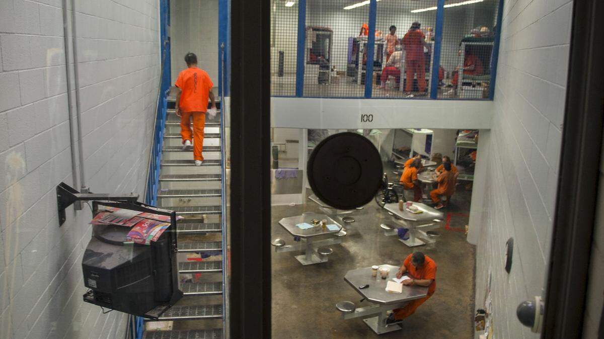 A control room watches over six pods where inmates live at the Rio Cosumnes Correctional Center in south Sacramento County on March 1, 2012 in Elk Grove.