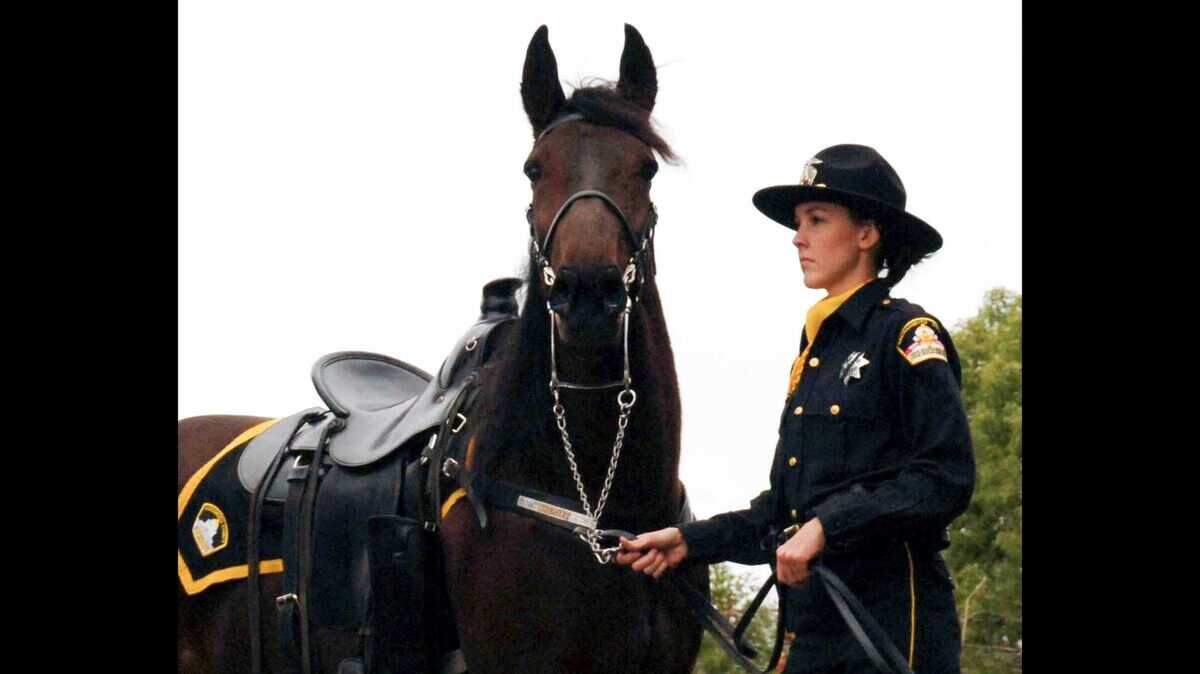 Sam and his owner Sacramento County Sheriff’s Lt. Christie Lynn are pictured in this undated photo. Sam died after a long career in the Sheriff’s Office Mounted Unit.