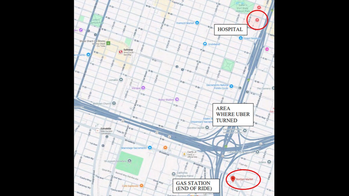 Where the woman was dropped off, according to the lawsuit.