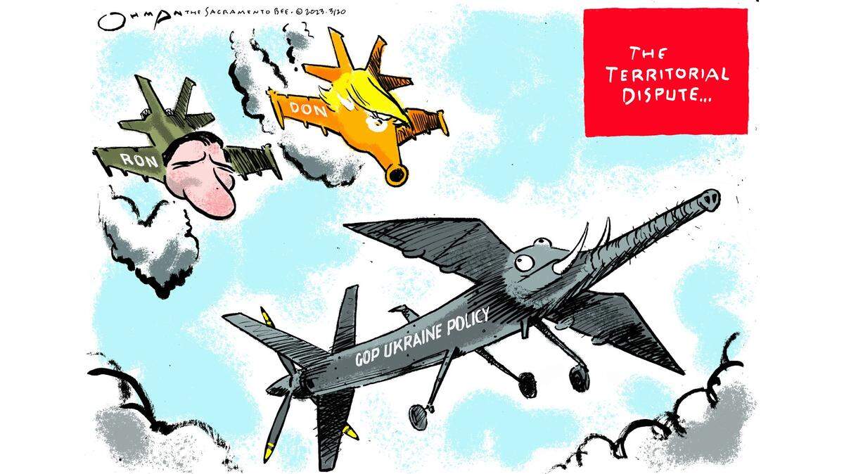 Gov. Ron DeSantis and former President Donald Trump dump fuel on their own partyâs position on Ukraine.