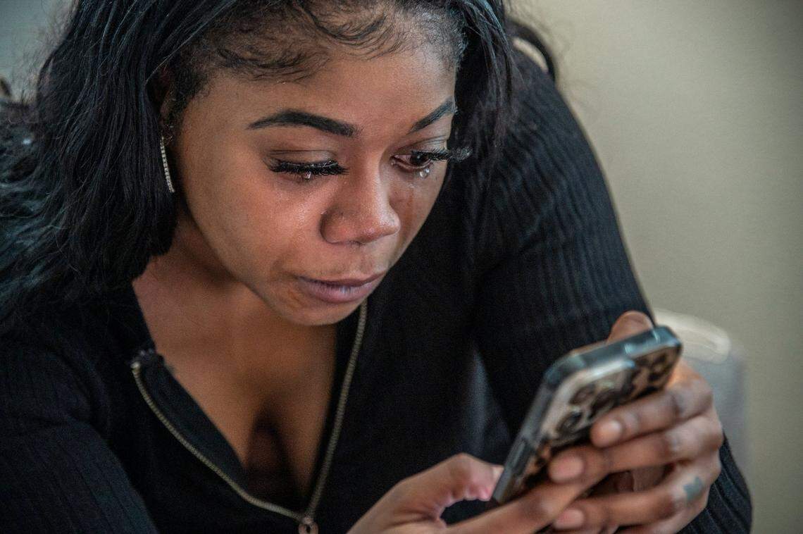 Tears stream down Allexis Holmes’ face on March 24 as she looks over pictures and videos of her son. “I messed up by allowing my first child to be brought in this world by a narcissist who has all types of anger and drug problems,” Allexis said.