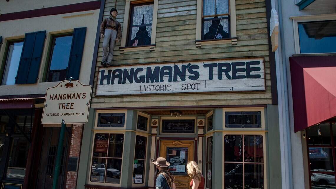 Dummy hanging from noose is back up in Placerville, amid petition to end ‘Old Hangtown’ name