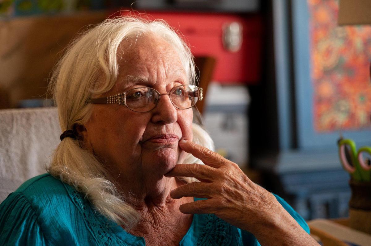 Chloe Fonda, 87, photographed Wednesday, July 13, 2022., has been creating art since she was a child. She and her husband now live in the Warehouse Artist Lofts in Sacramento, after spending two years on the waitlist for the subsidized, light-filled apartment.