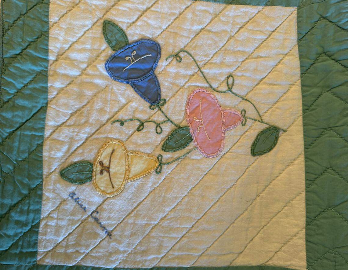 A quilt made by the author’s grandmother.