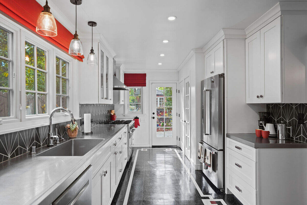 The kitchen was upgraded about five to seven years ago.