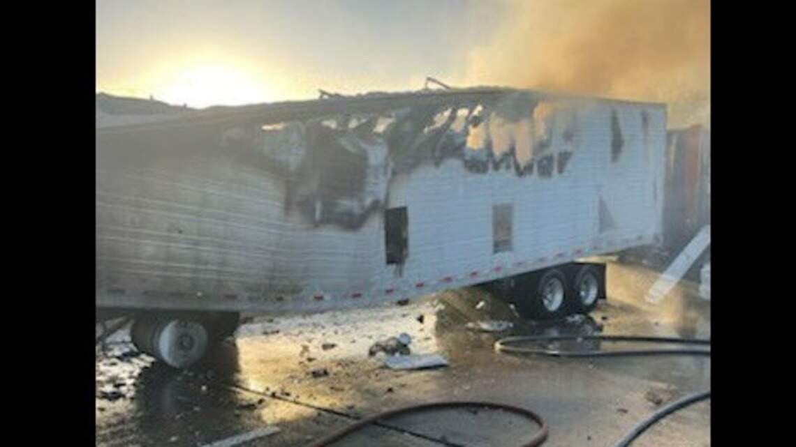 Big rig fire on bridge shuts down northbound I-5 in south Sacramento County