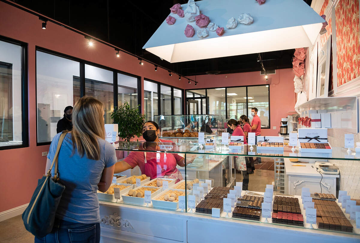 Customers purchase baked goods the Ginger Elizabeth Patisserie in midtown Sacramento.