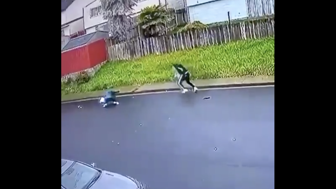 Daly City police say a 69-year-old Asian woman was attacked and robbed on Thursday afternoon and no weapon was used. The attack was caught on video.