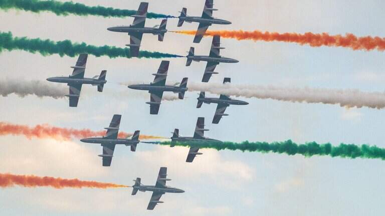 Flights and sounds of California Capital Airshow — Italians dazzle in skies, C-5 wows on tarmac