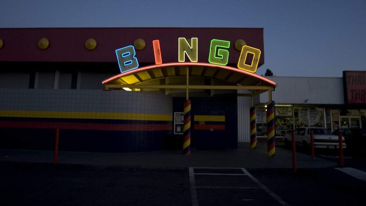 The sign for Florin Road Bingo illuminates the parking lot on June 18, 2007, in Sacramento.