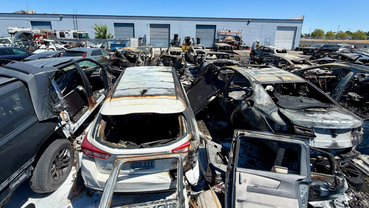 Around 15 vehicles were damaged in a salvage yard blaze in Rio Linda Wednesday morning, Sacramento Metropolitan Fire District officials reported.
