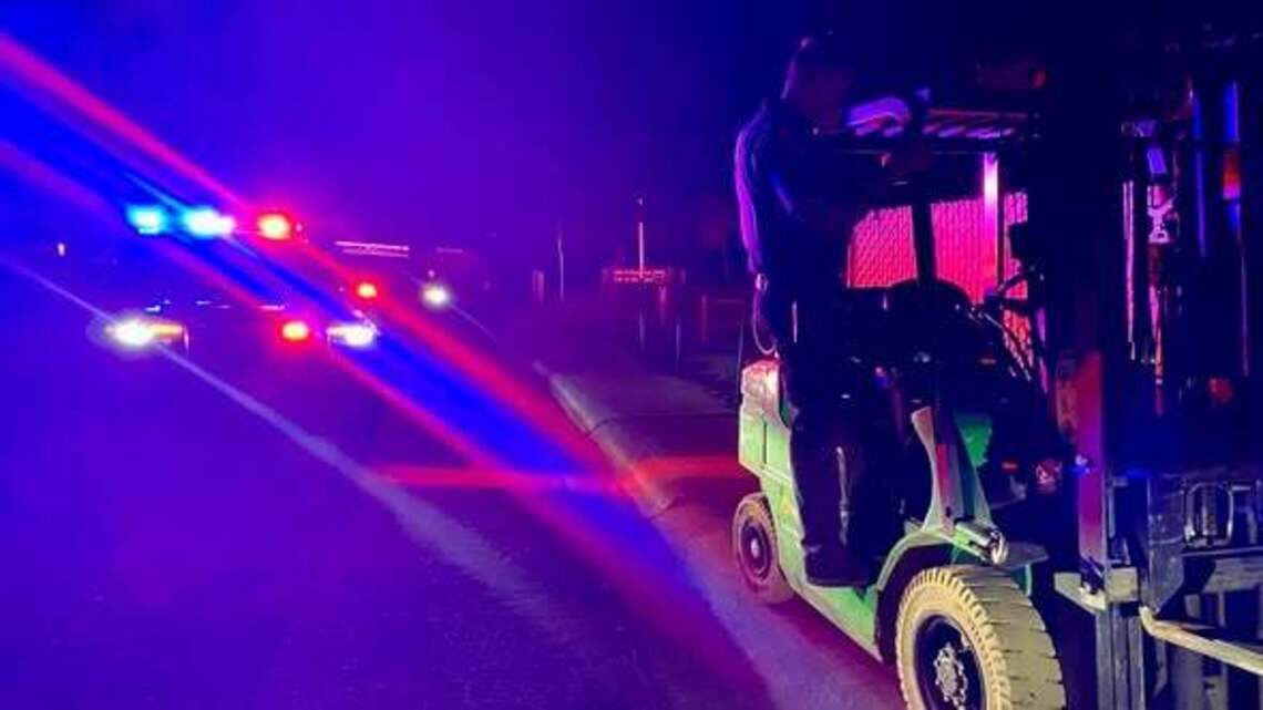 Two Woodland girls arrested after stolen forklift joyride damages park, police say